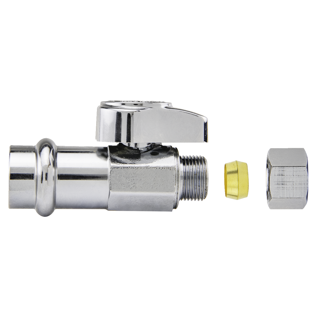 1/2 in. Nom Press Connect with 3/8 in. O.D. Comp Straight Stop BrassCraft